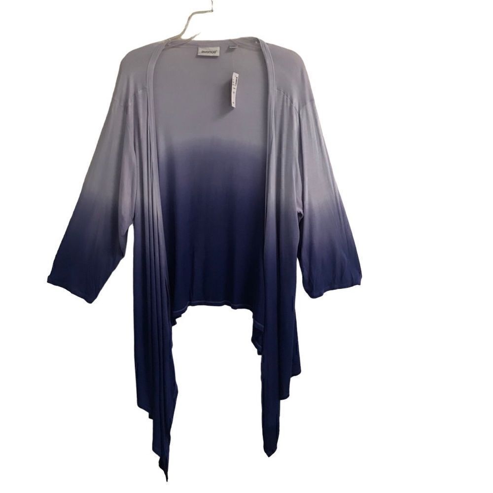 Avenue‎ purple ombre light weight open waterfall cardigan 18/20